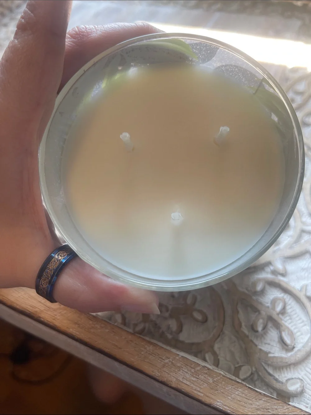 Bath & Body Works Banana Cream Latte Soy Candle - Cream/Gray